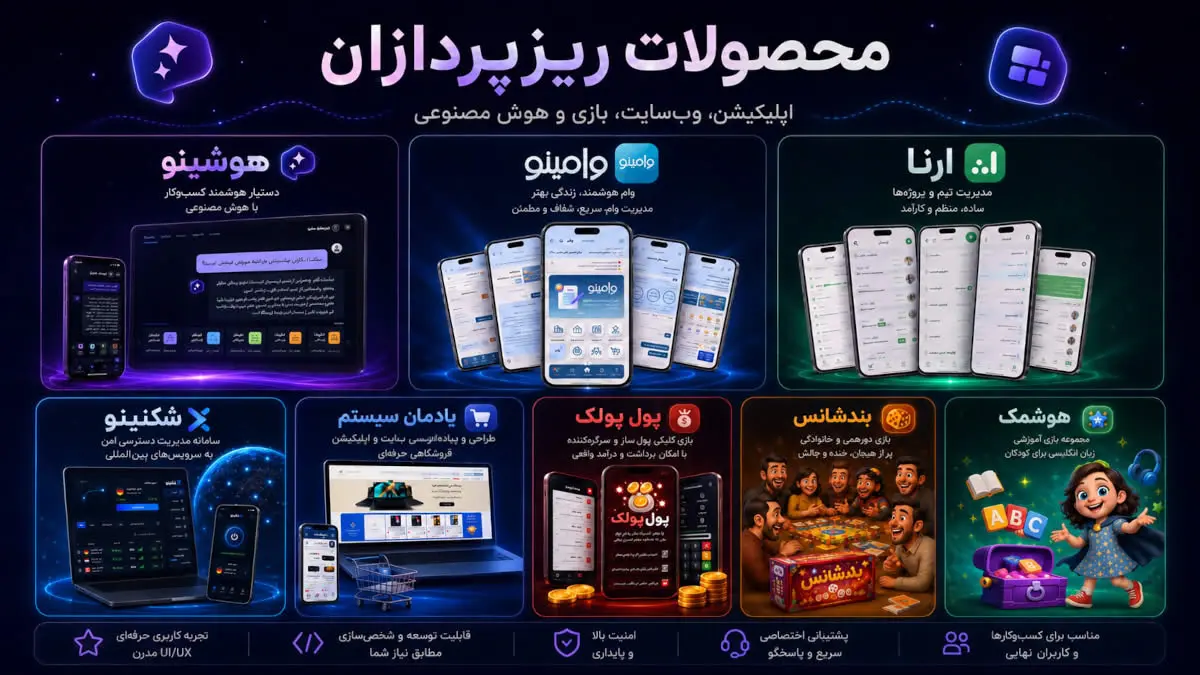محصولات ریزپردازان؛ نرم‌افزار، بازی، سایت و هوش مصنوعی